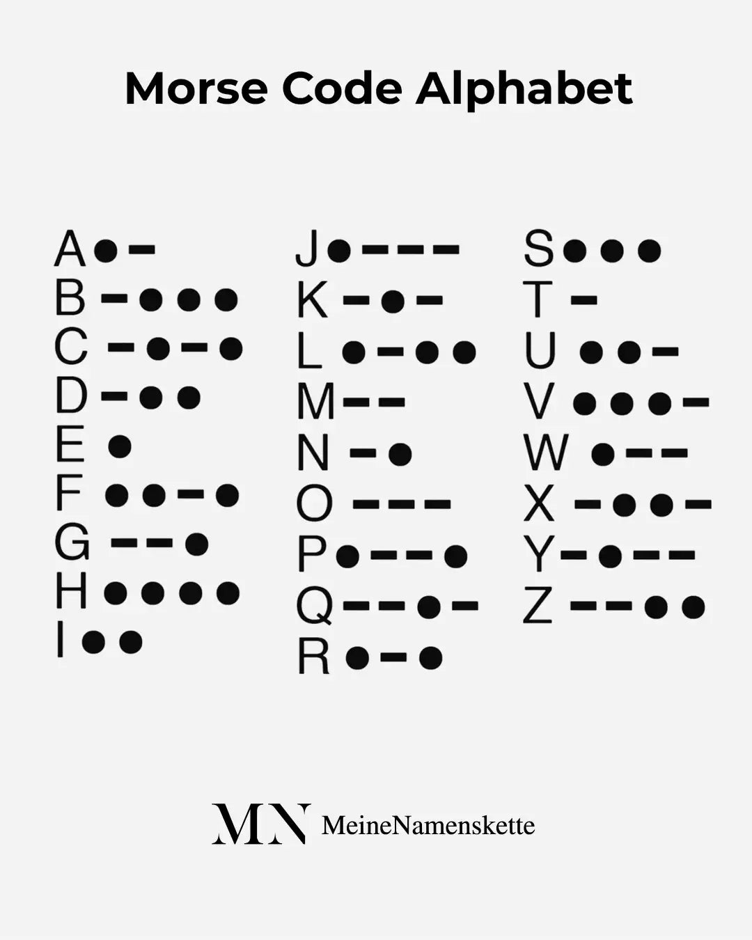 Morsecode Halskette